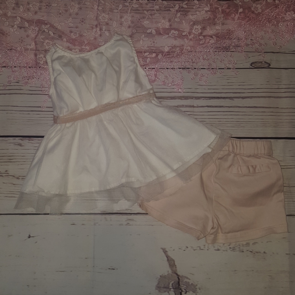 Camilla 9-12m overlay flowy lace  matching set